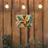 Tropisch - Bladeren - Zwart - wit tuinposter los doek klein -sfeer1