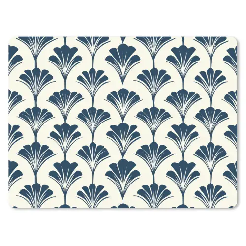 Klassiek - Motief - Blauw muismat rubber klein 262 -3d