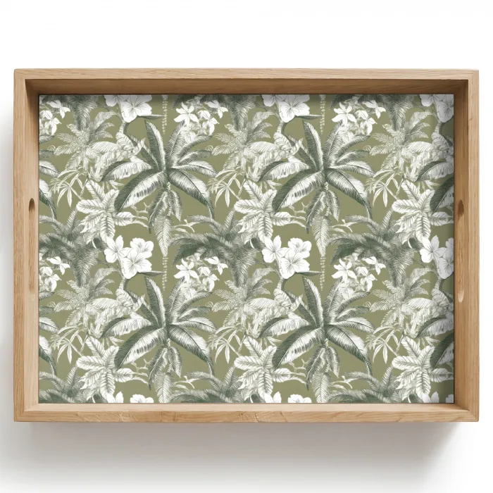 Botanisch - Bloemen - Groen Dienblad Rechthoek middel 911 -z3d_shopping