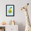 Avocado - Illustratie - Groene - Vrucht fotolijst zwart zonder passe partout klein -usfeer4_kinderkamer
