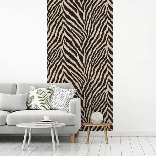 Zebra - Klassiek - Zwart fotobehang vinyl groot 64 -woonkamer