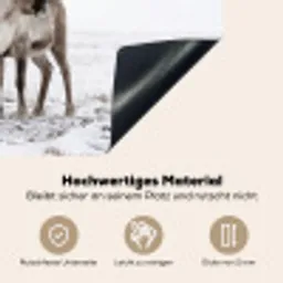 Rendier - Gewei - Sneeuw - Winter Inductie beschemer met haakjes klein -ky-onderkant-de