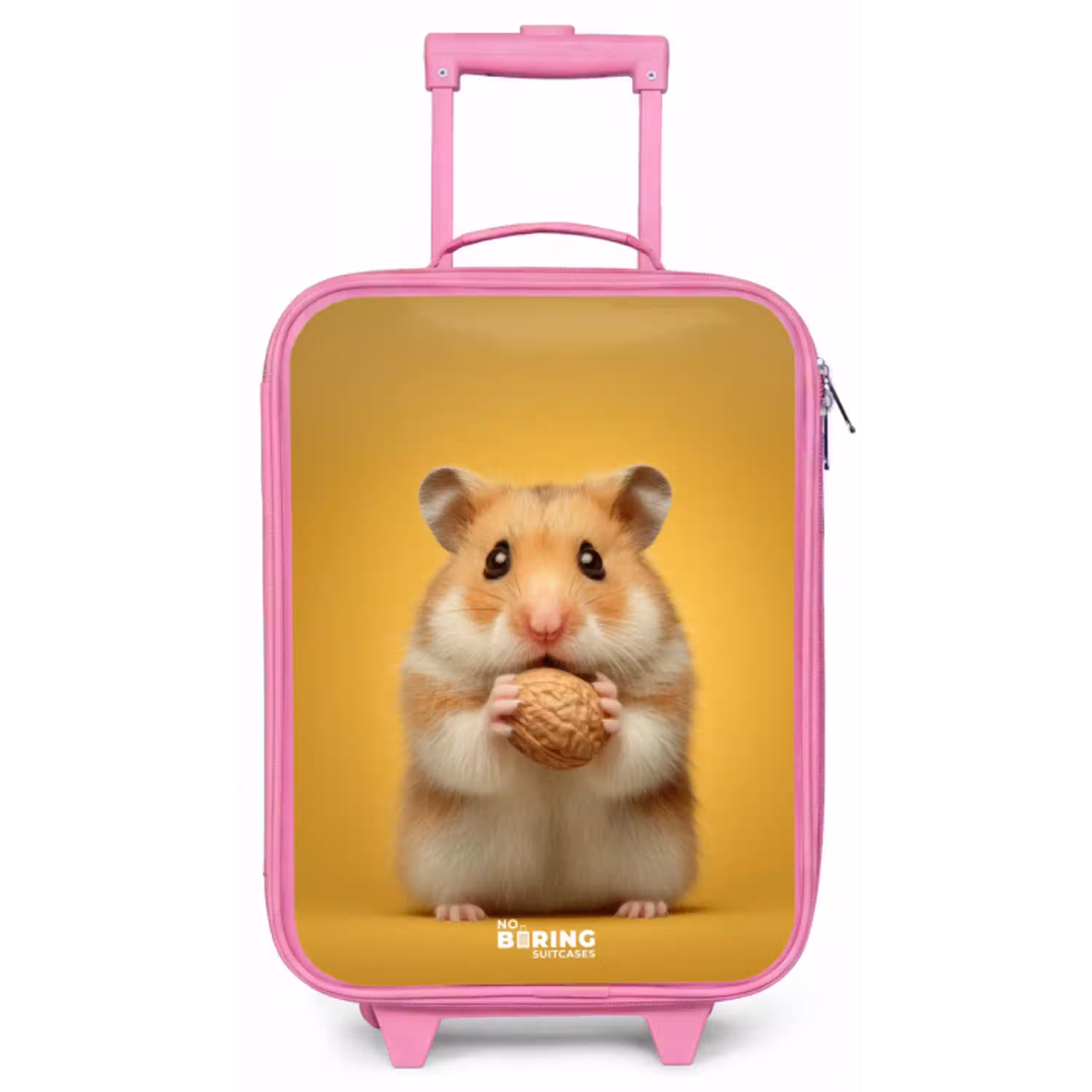Hamster - Walnoot - Dier Kinderkoffer - Roze klein -zz3dotto