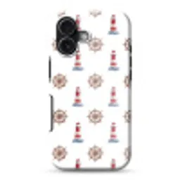 Nautisch - Klassiek - Rood Toughcase MagSafe Apple iPhone 17 klein 1017 -3d