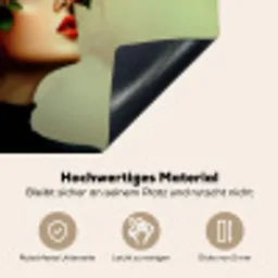 Vrouw - Appels - Rood - Bladeren Inductie beschemer met haakjes klein -ky-onderkant-de