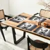 Vrouw - Spaghetti - Zwart - Wit Placemat vinyl groot -zzsfeer4_Kitchenyeah-website