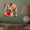 Bloemen - Bladeren - Abstract - Kleurrijk aluminium wit klein -sfeer2
