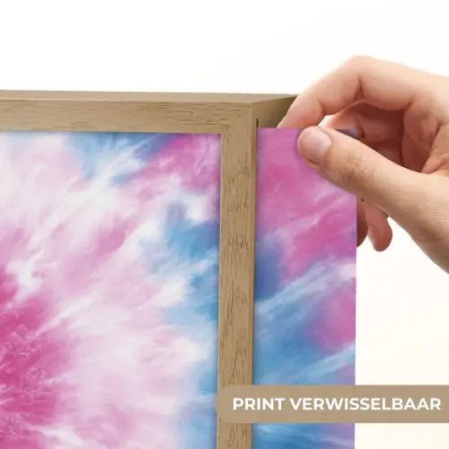Tie-dye - Roze - Patroon Light Box met batterij (Wandlamp kind) middel -USP_websiteprintNL