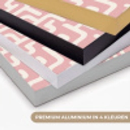 Doolhofpatroon - Roze - Wit - Abstract Textielframe zwart klein 947 -USP_kleurenNL