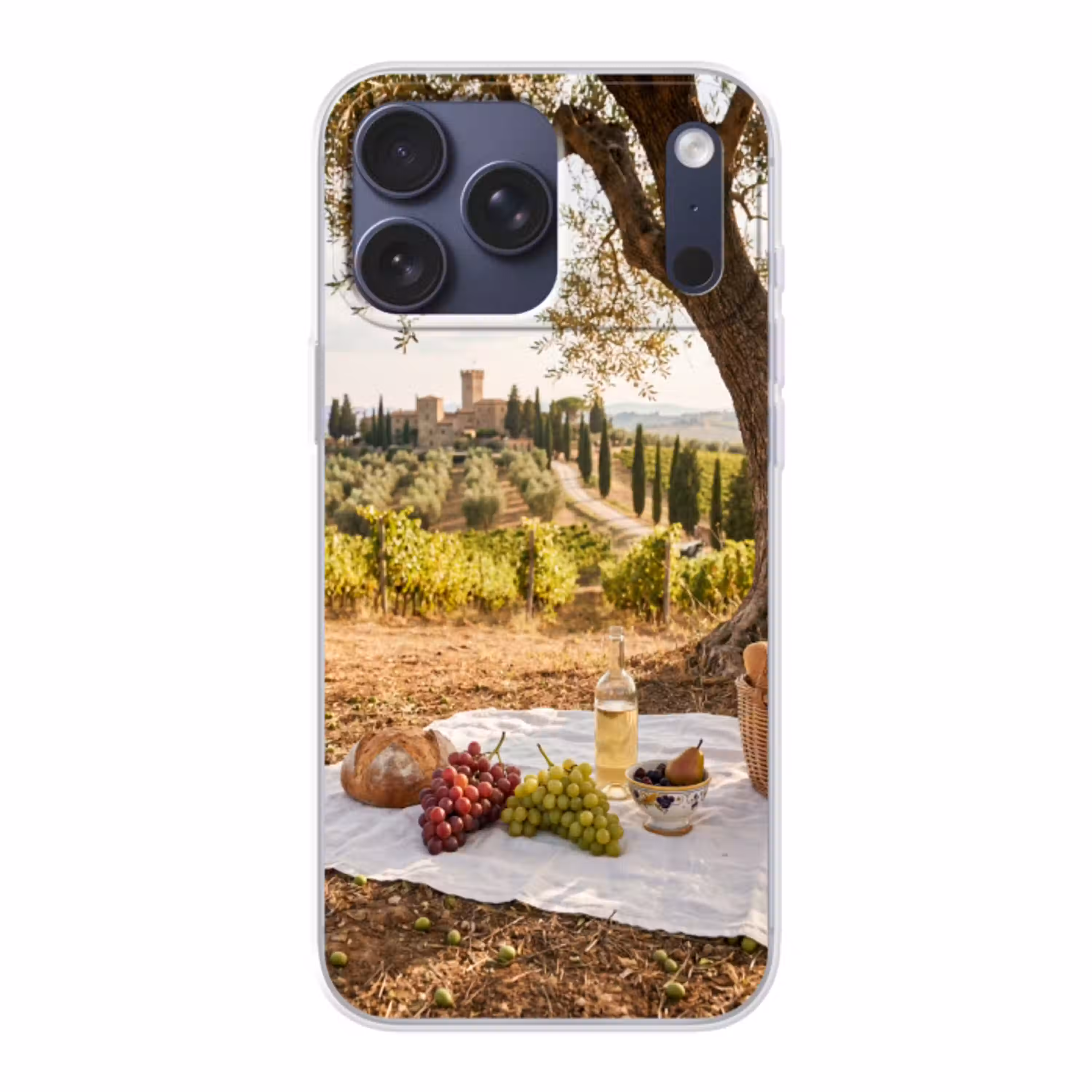 Picknick - Wijngaard - Landschap - Zomer - Eten Telefoonhoesje iPhone 17 Pro Max klein -3d