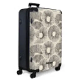 Cirkels - Patroon - Zwart NBS - Large koffer - Volwassenen Unisex groot -product1