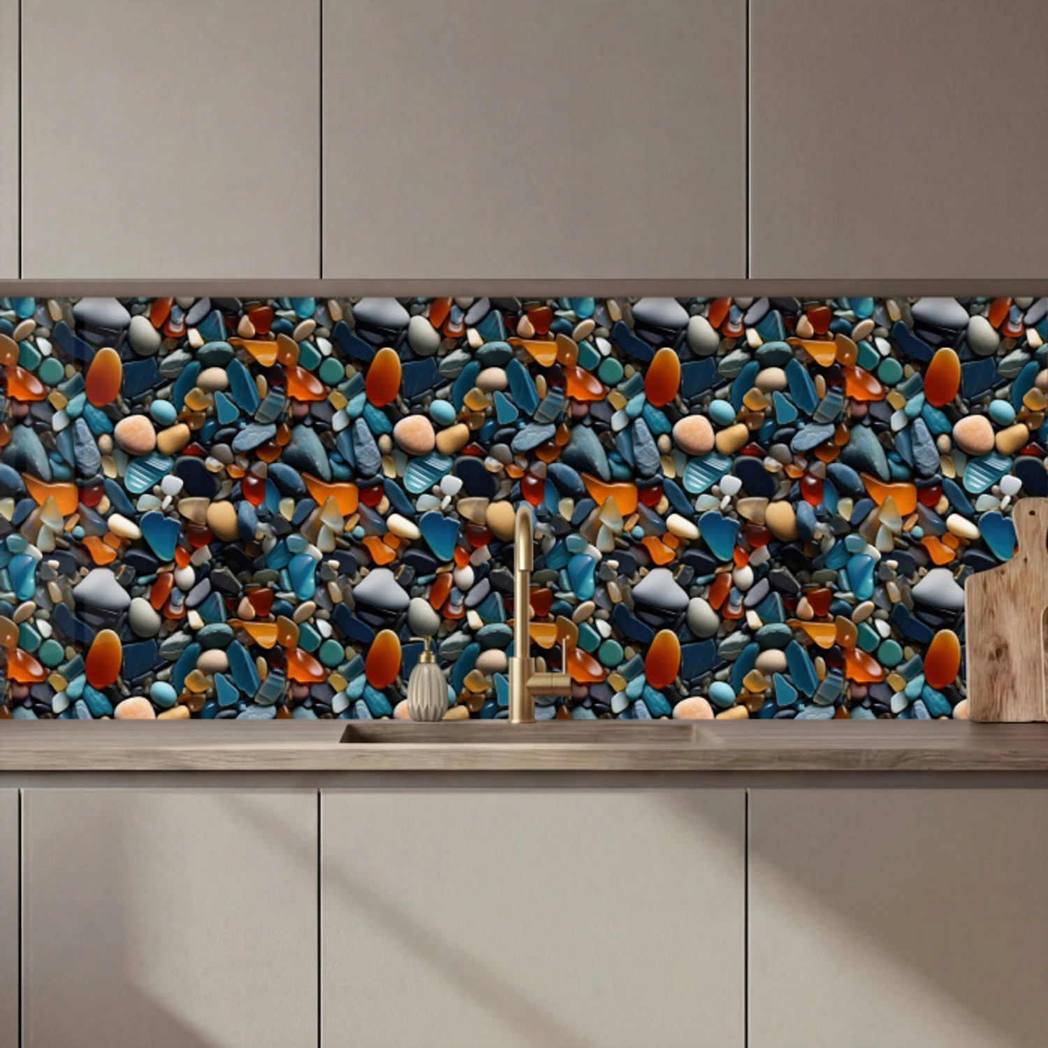 Glasachtig - Levendige - Stenen keuken achterwand 2 middel 871 zz_3dshopping