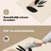 Plant - Beige - Japandi Inductie beschemer met haakjes klein -ky-schoon-nl