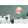 Vogels - Tak - Quote - Roze Wandcirkel aluminium klein -slaapkamer