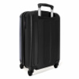 Minimal - Kruisende lijnen op grijsblauw NBS - Handbagage koffer - Unisex middel -achterkant