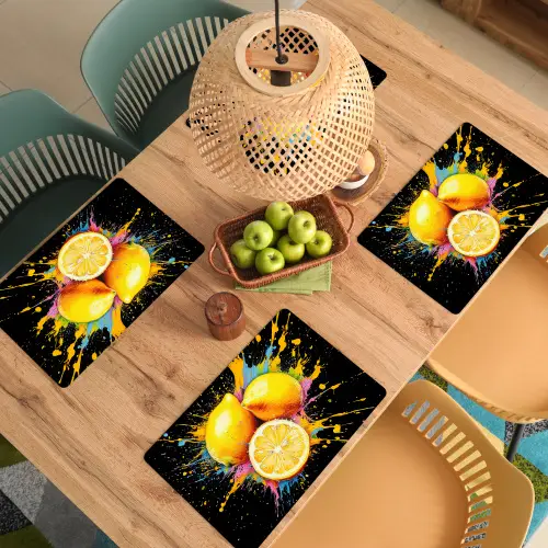 Citroen - Graffiti - Kleurrijk - Verf - Modern Placemat vinyl groot -zzsfeer5_Kitchenyeah-website