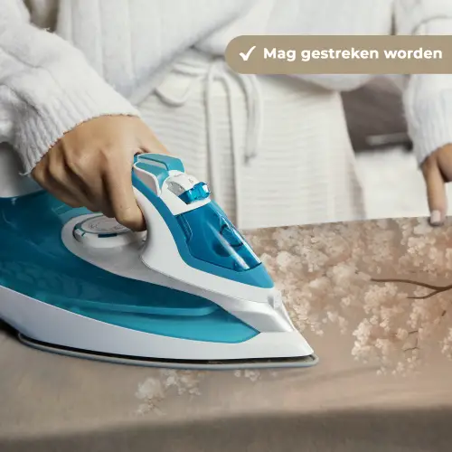 Bloesems - Wit - Boot - Minimalistisch Wandkleed katoen klein -sfeer9