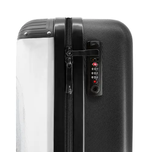Witte Werveling Koffer - NBS - Handbagage middel -slot