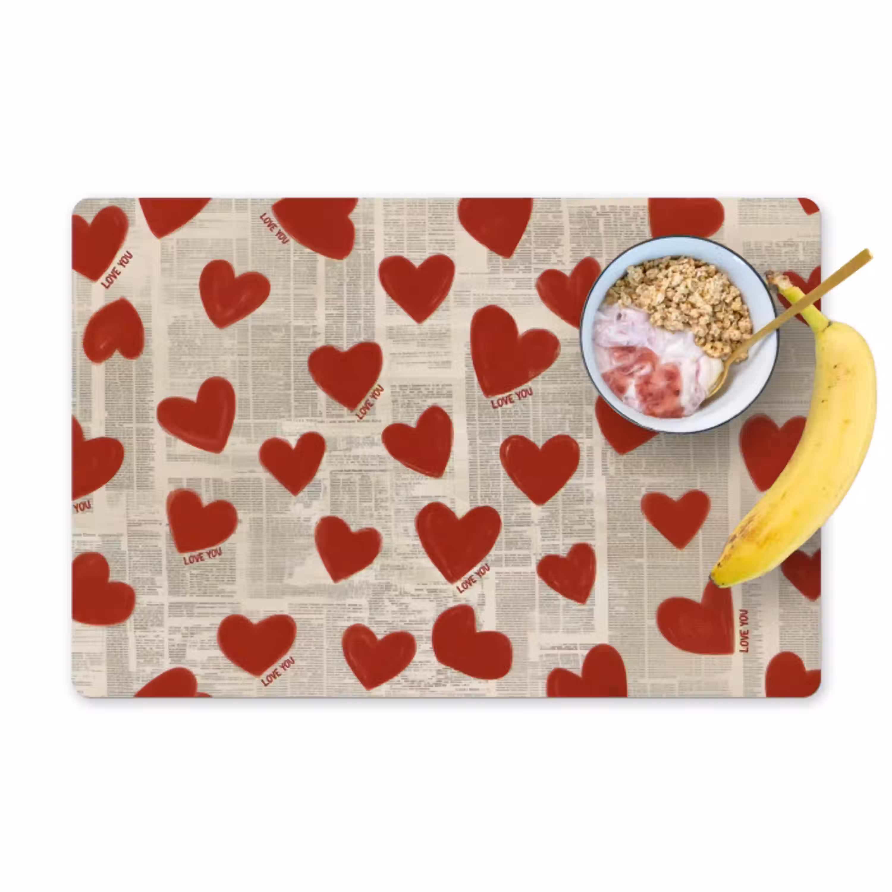 Hartjes - Krant - Loveyou Placemat vinyl groot -zzzproduct_Kitchenyeah-website
