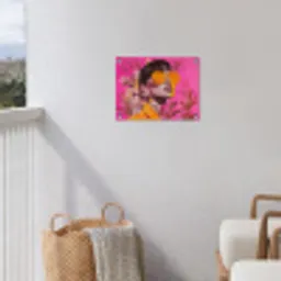 Zonnebril - Oranje - Vrouw - Planten tuinposter los doek klein -sfeer8