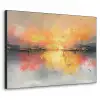 Modern - Abstract - Goud - Roze Textielframe zwart klein -3d