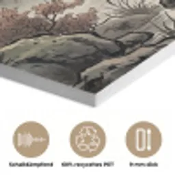 Azië - Landschap - Kleurrijk PET vilt klein -closeup_DE