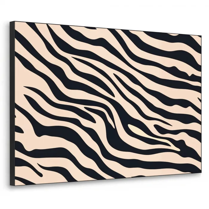 Zebraprint - Dynamisch - Roze Textielframe - compleet frame klein -3d