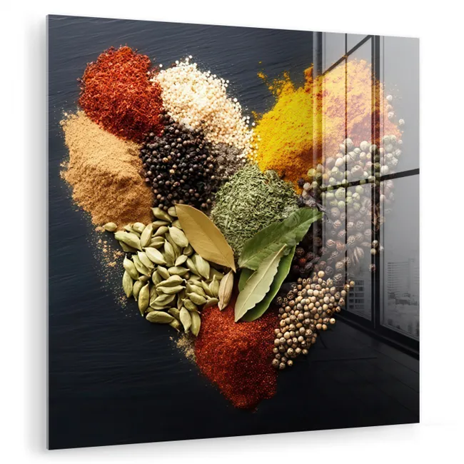 Specerijen - Mix - Hartvorm - Zwart plexiglas 5mm klein -zzzproduct_nieuw