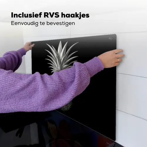 Ananas - Gedetailleerd - Bladeren Inductie beschemer met haakjes middel -ky-ophangen-nl