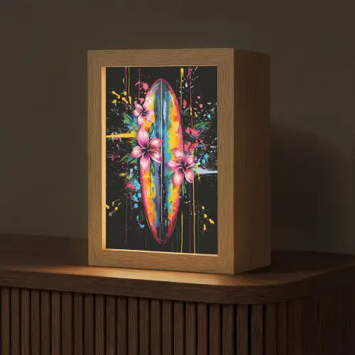 Graffiti - Sport - Surfen - Zomer Light Box met kabel (Tafellamp) klein -z3d_website