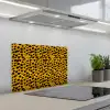 Vlekken - Oranje - Luipaard keuken achterwand spatscherm klein 900 -3d_schuin