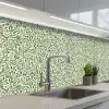 Botanisch - Takken - Groen keuken achterwand 2 middel 871 -3d_schuin