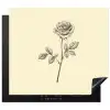 Illustratie - Zwart - Roos Inductie beschermer vinyl 3mm middel -3d