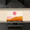 Zon - Heuvels - Abstract - Roze keuken achterwand spatscherm klein -sfeer1