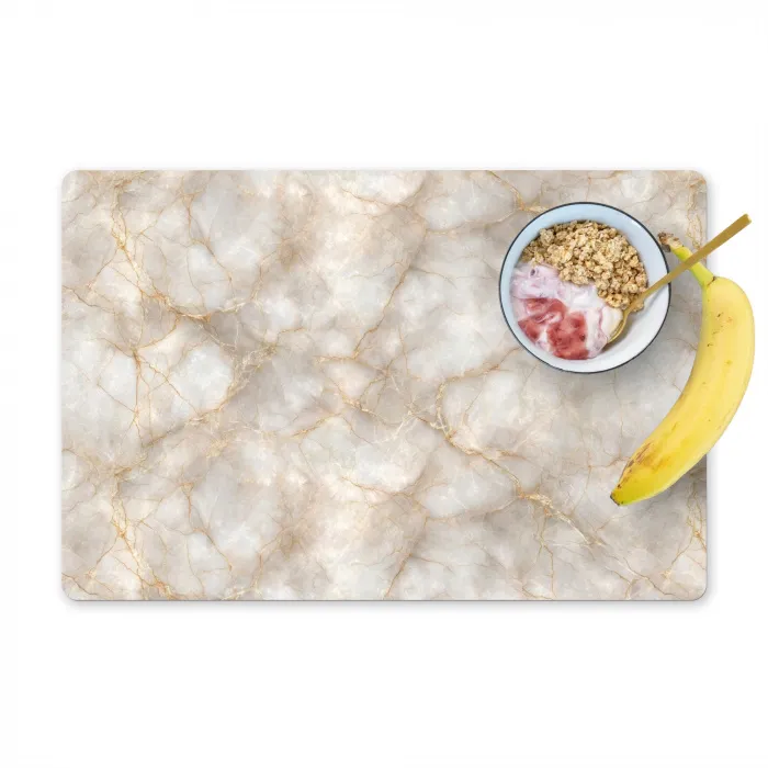 Zandkleurig - Marmer - Natuursteen Placemat vinyl groot 368 -zzzproduct_Kitchenyeah-website