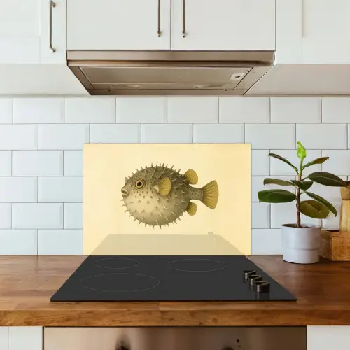 Stekels - Vis - Opgeblazen - Bruin keuken achterwand spatscherm klein -sfeer2