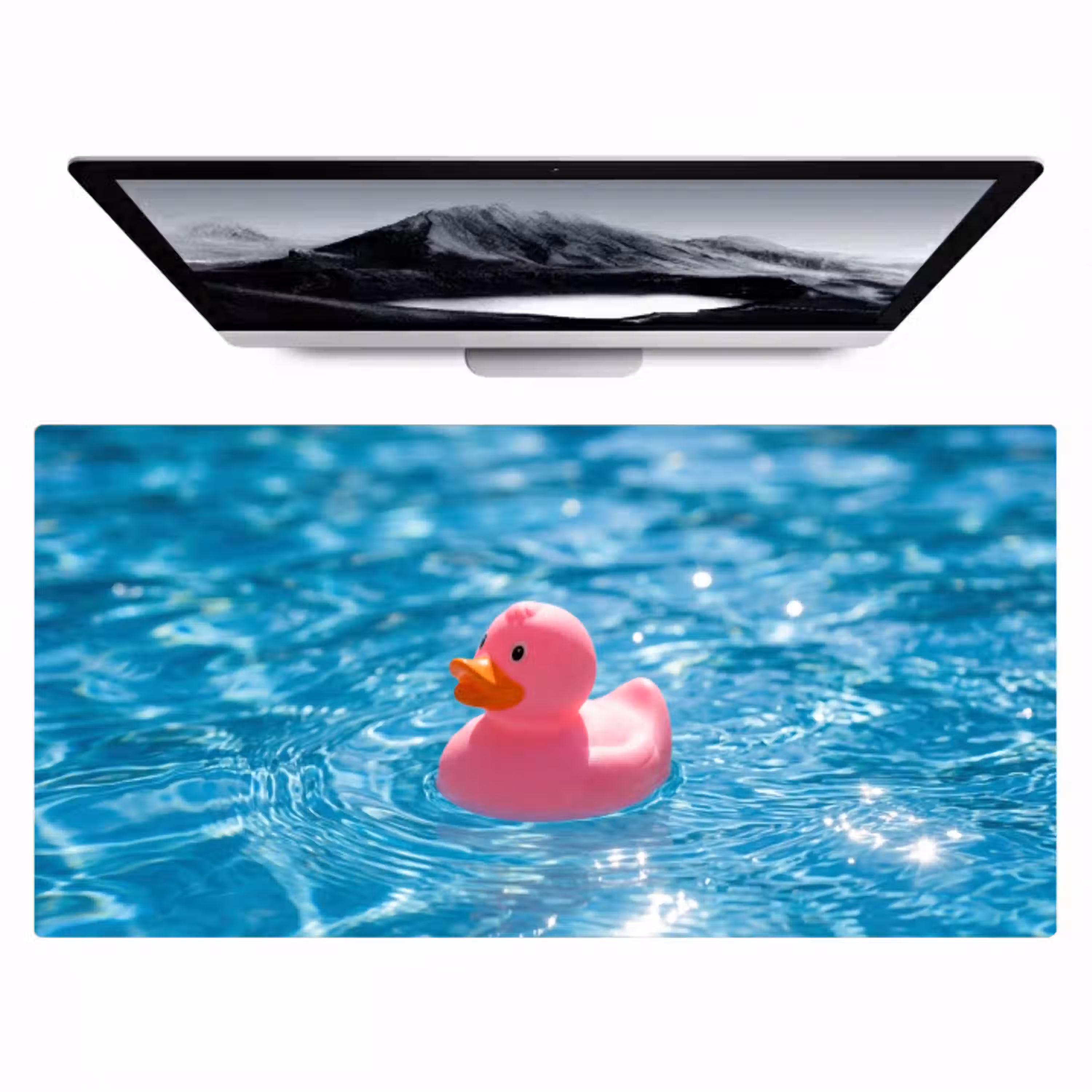 Badeend - Dobberend - Roze Muismat XXL klein -zzz3d