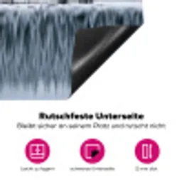 Bos - Reflectie - Meer - Winter - Serene Inductie beschermer vinyl 3mm klein -zzzzzzz-lf-onderkant