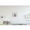 Pinguïn - WC rol - Wit textielposter latten blank klein -kinderkamer