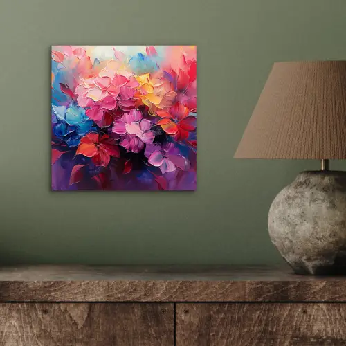 Bloemen - Roze - Watercolor - Kunst aluminium wit klein -sfeer2