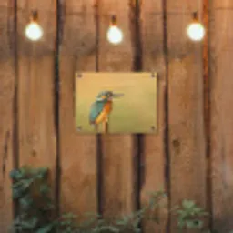 Vogel -IJsvogel - Tak tuinposter los doek klein -sfeer1