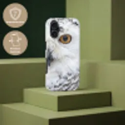 Sneeuwuil - Oog - Wildlife - Wit Toughcase MagSafe Apple iPhone 17 klein -USP_PrintM_NL