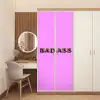 Felroze - Badass - Panterprint - Schaduw deurposter klein -sfeer3