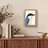 Illustratie - Blauw - Vogel Light Box met kabel (Tafellamp) klein -sfeer2