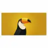 Toekan - Minimalistisch - Snavel - Oranje Muismat XXL klein -3d_leeg