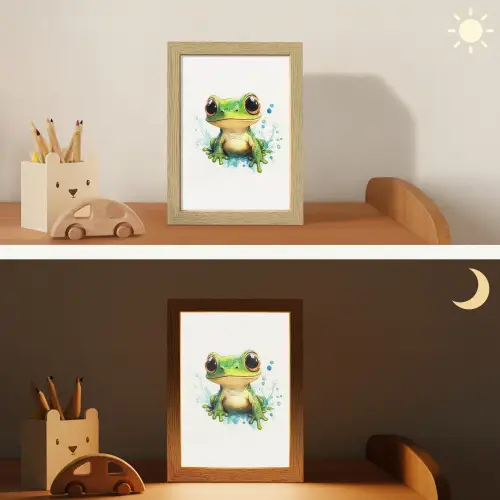Kikker - Groen - Water - Dieren Light Box met kabel klein -sfeer3_kind