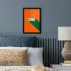 Cool - Oranje - Groen fotolijst zwart zonder passe partout klein -sfeer3