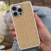 Terrazzo - Patroon - Beige Hoesje iPhone 16 Pro Max met koord klein 804 -sfeer3