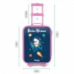 Dier - Ruimte - Planeet - Raket Kinderkoffer - Roze klein -productfoto_formaten
