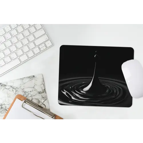 Zwart - Water - Druppel muismat rubber klein -witbureau